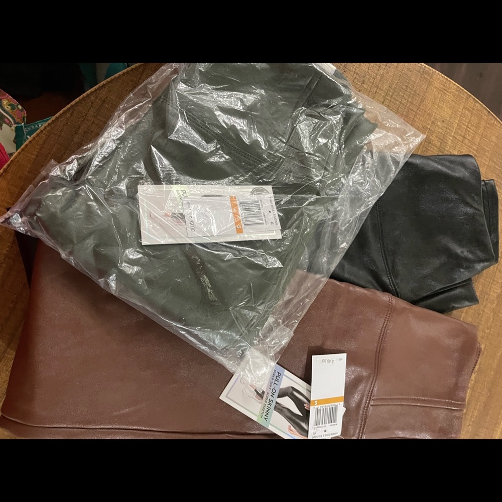 Leather legging pants